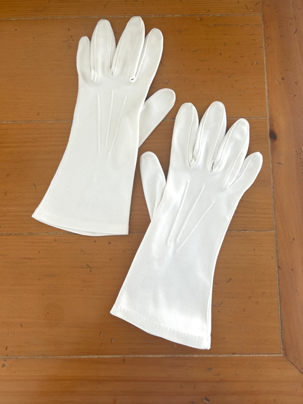 Vintage Doette Deluxe White Cotton Dress Gloves 50s 60s Bridal